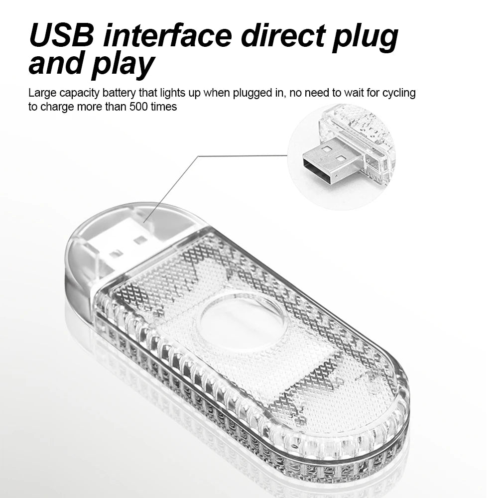1 pc Multi Color Car Light Wireless LED Touch Light Roof Light Sensor Read Lamp Mini USB Charging Light Car Interior Accsesories