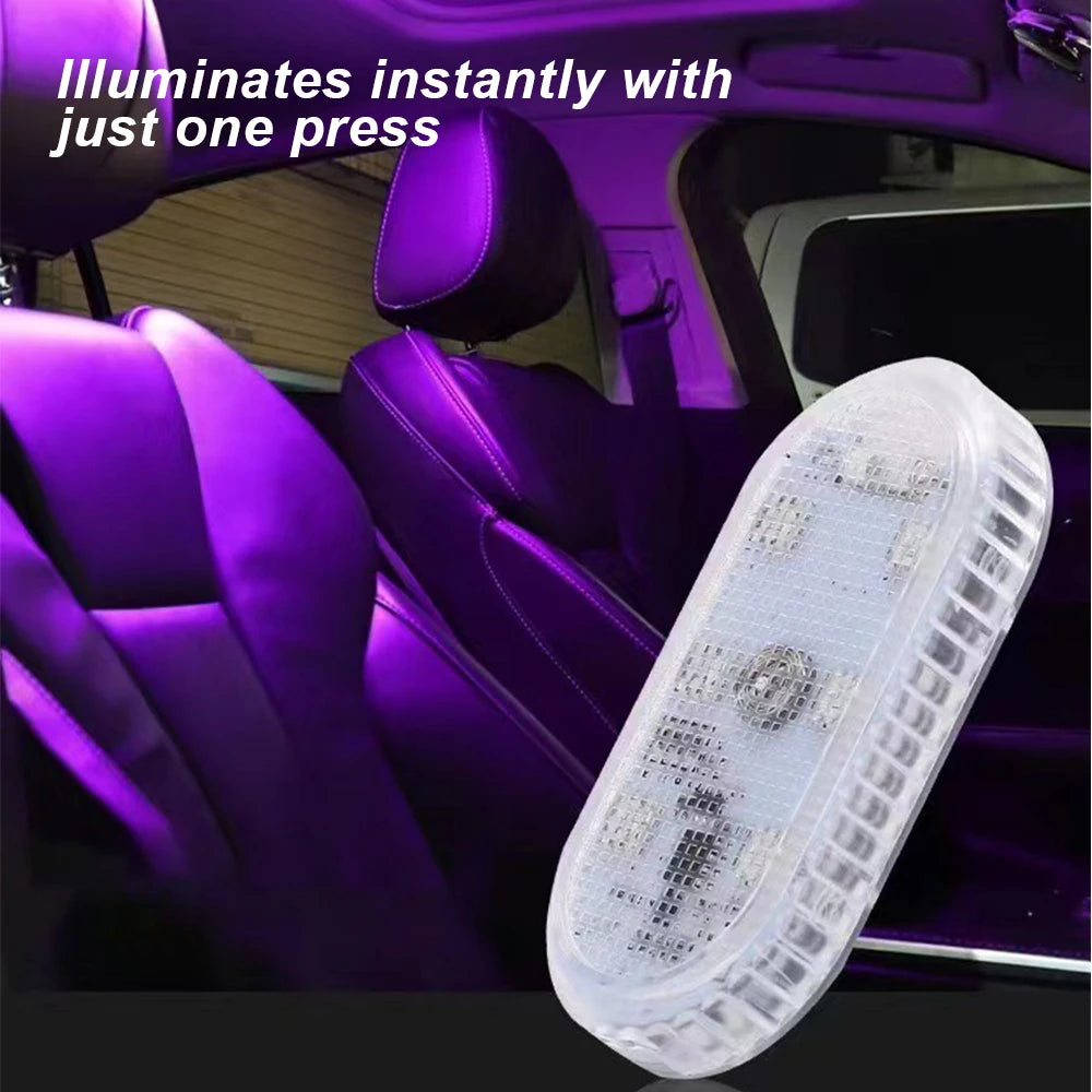 1 pc Multi Color Car Light Wireless LED Touch Light Roof Light Sensor Read Lamp Mini USB Charging Light Car Interior Accsesories