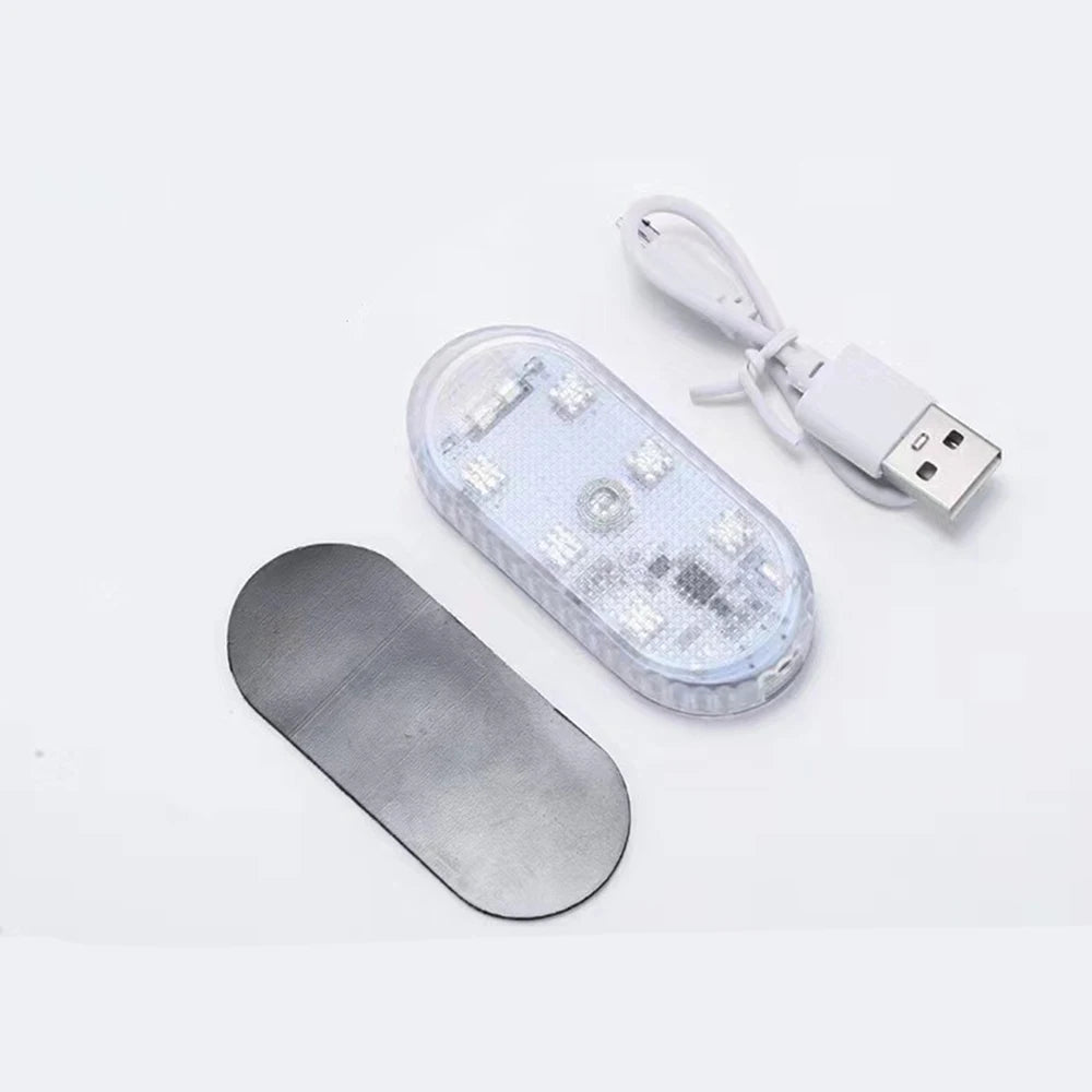 1 pc Multi Color Car Light Wireless LED Touch Light Roof Light Sensor Read Lamp Mini USB Charging Light Car Interior Accsesories