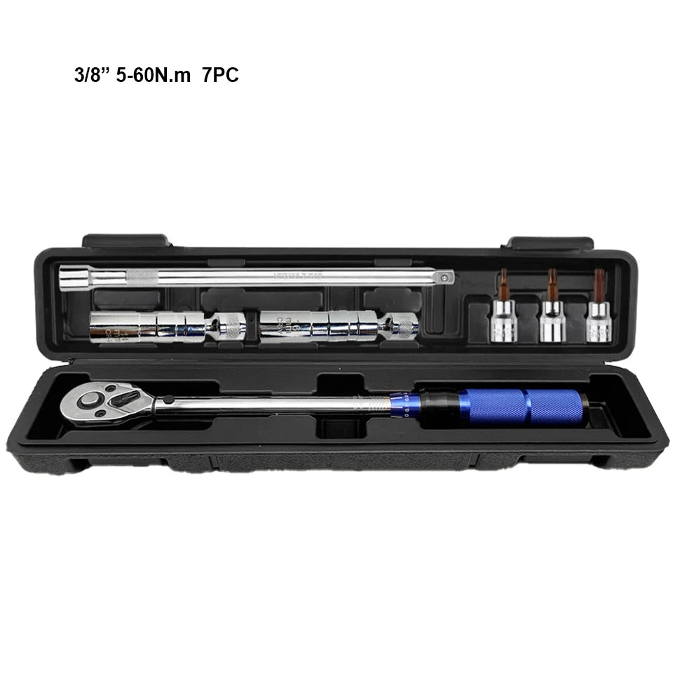 5-60N.m Torque Wrench 3/8 Inch Square Drive Torques Key ±3% High Precision Torque Wrench Professional Bicycle Automotive Tool